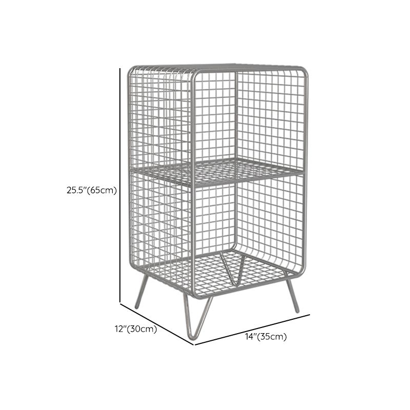 Industrial Antique Finish Shelf Bookcase Metal Etagere Bookshelf