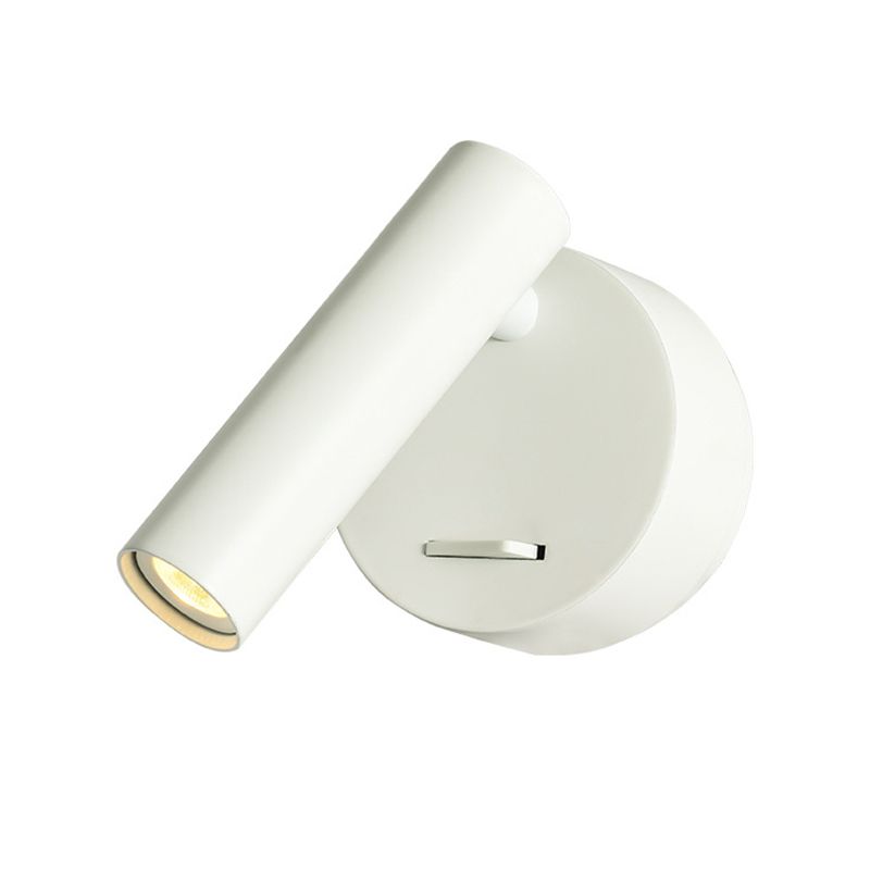 4.3" H Simplicity Bedside LED Reading Lamp Modern Style Spotlight Wall Sconce with Round Metal Base