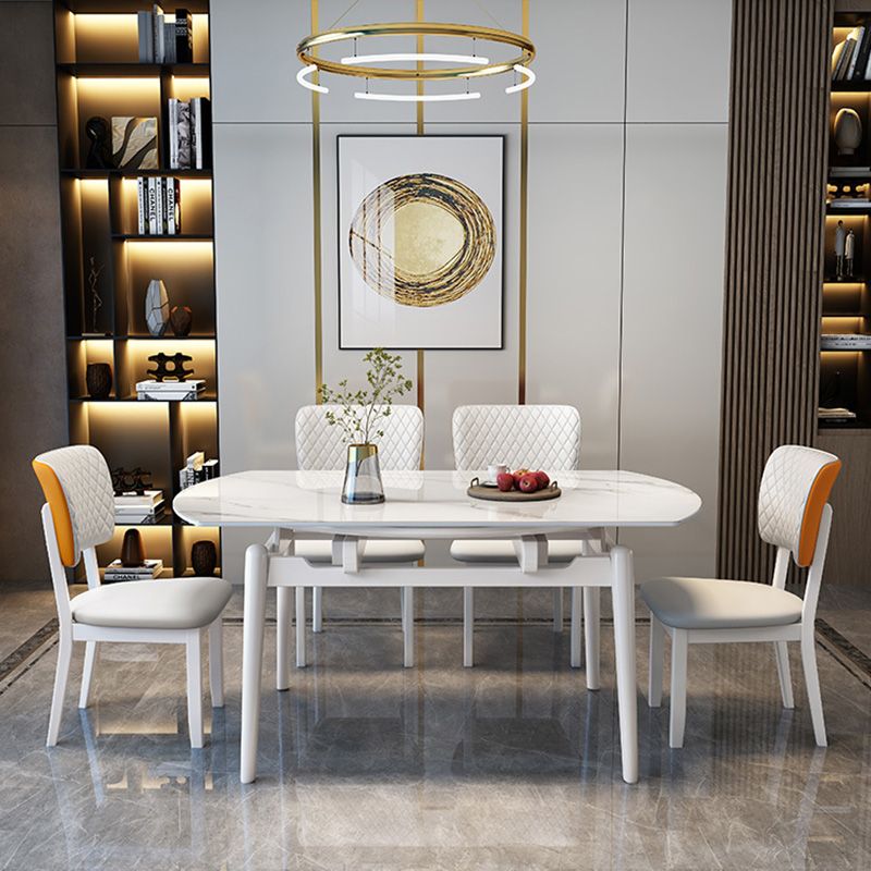 Contemporary Wood Dining Chairs Open Back Dining Side Chair for Restaurant Use