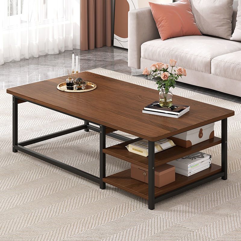 16.54" Tall Contemporary Style Coffee Cocktail Table Metal Frame Coffee Table