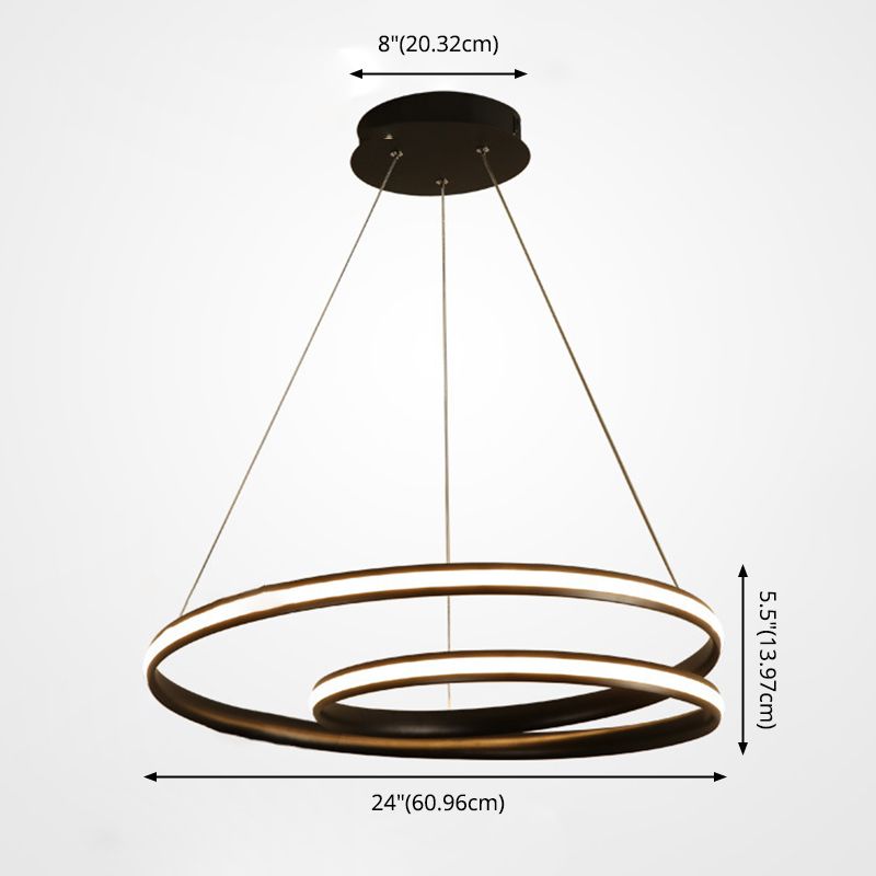 Aluminium lineaire LED -hanglamp in moderne creatieve stijl silicagelhangende lamp voor eetkamer
