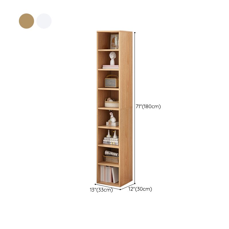 Modern Standard Bookshelf Wood Engineered Bookcase with Rectangular Shelves