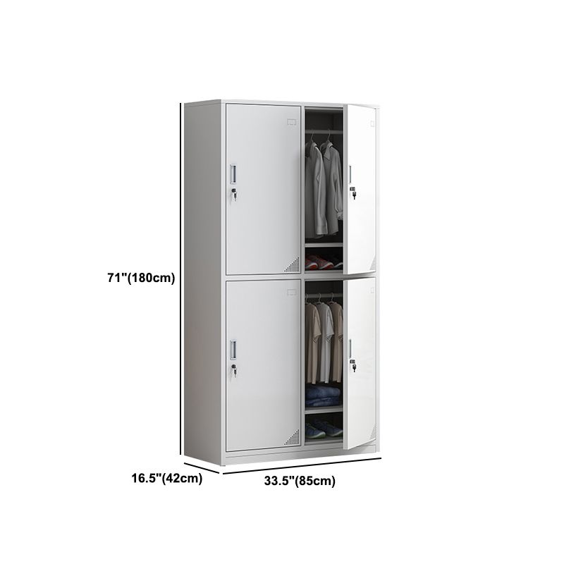 Hinged Contemporary Wardrobe Cabinet Metal Wardrobe Armoire for Home