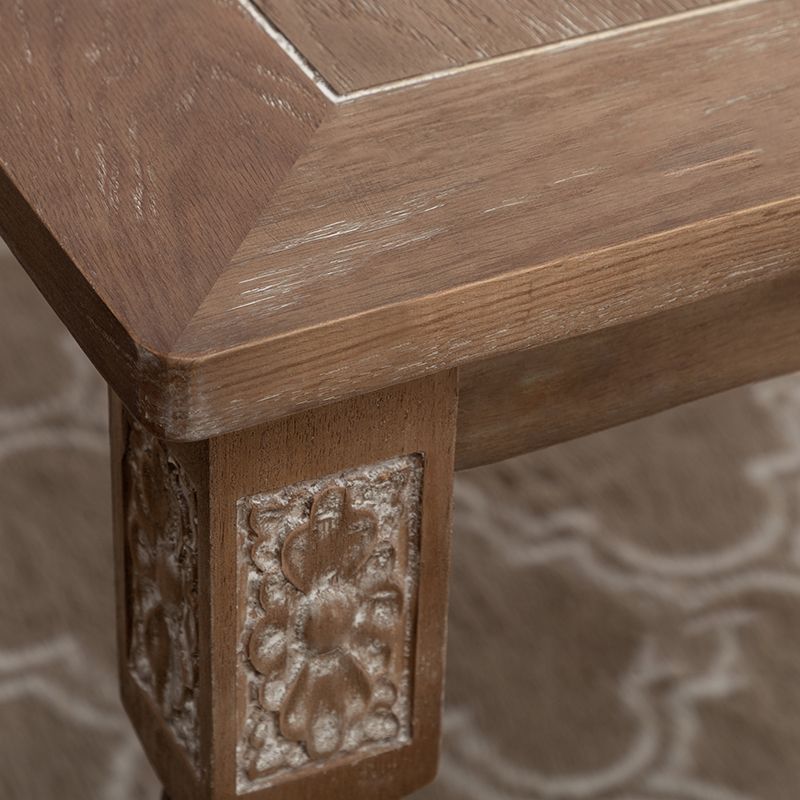 Country Solid Wood Dining Table Set with 4 Legs Base Dining Room Furniture for Home Use