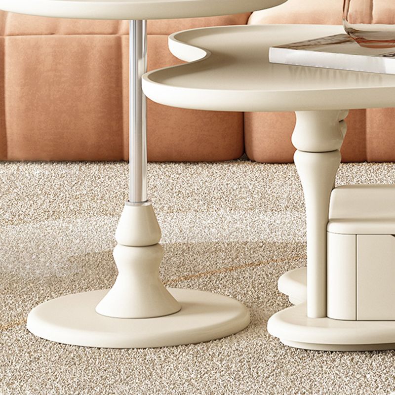 Modern Wood Coffee Table No Distressing Bunching Tables with Storage Drawers