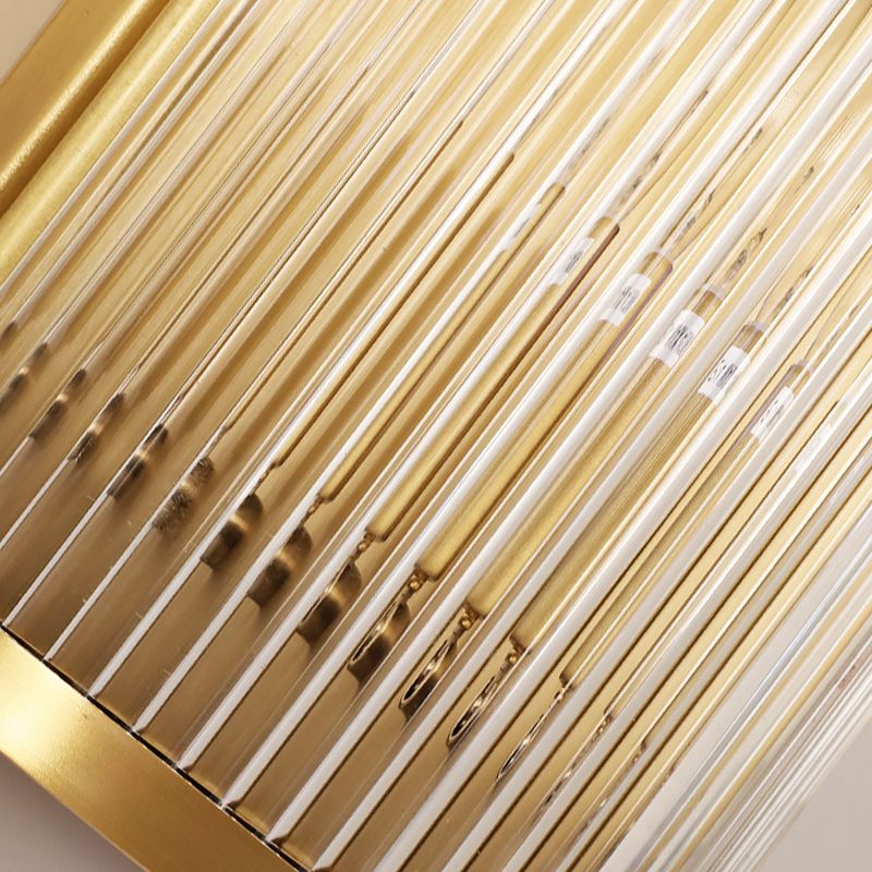 Iluminación de pared de medio cilindro de vidrio estilo de pared de múltiples luces de estilo moderno en oro