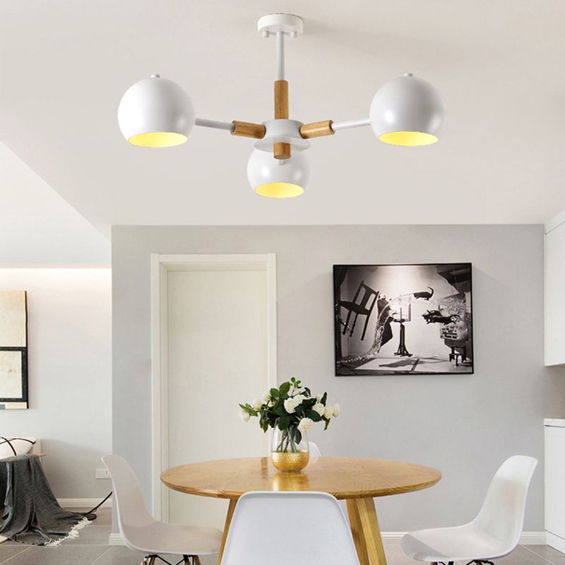 Living Room Chandelier Modern Multi Head Macron Hanging Fixture for Bedroom