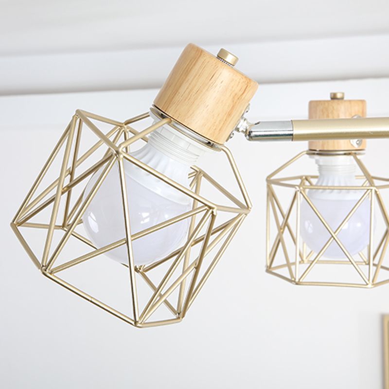 Käfigleuchter hungern hell einfacher Stil Holzdecke Anhänger Licht für Wohnzimmer