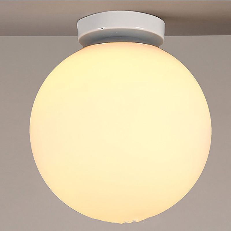 Plafonnier monté sur allée, plafonnier de style simple avec abat-jour en verre