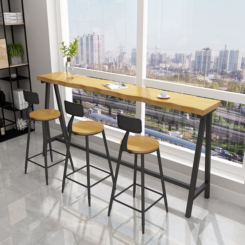 Modern Rectangle Pub Dining Set 1/2/4/7 Pieces Trestle Indoor Counter Height Set