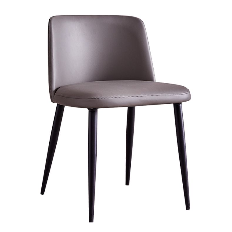 Contemporary Kitchen Chairs Armless Side Side Chair with Metal Legs
