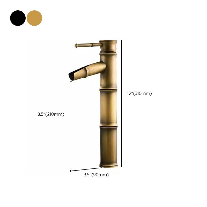 Farmhouse 1 Hole Vanity Sink Faucet Brass Circular Basin Faucet