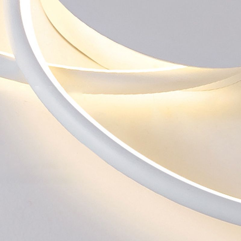 Single White Flush Mount Lighting Unique Ceiling Light for Living Room