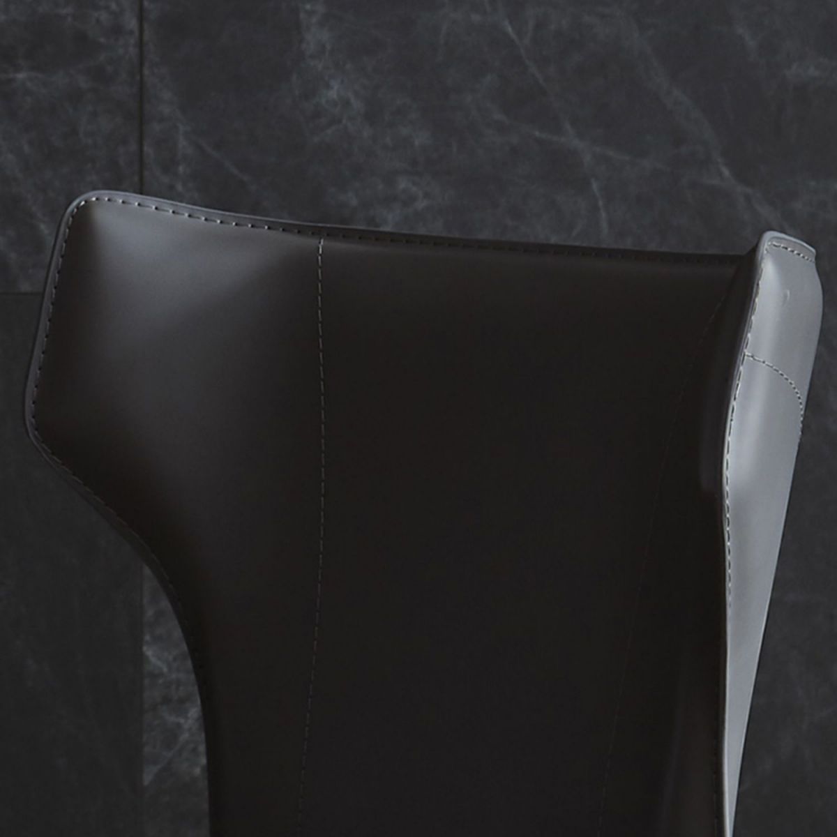 Designer Style Hotel Wingback Chair Leather Matte Finish Dining Chair