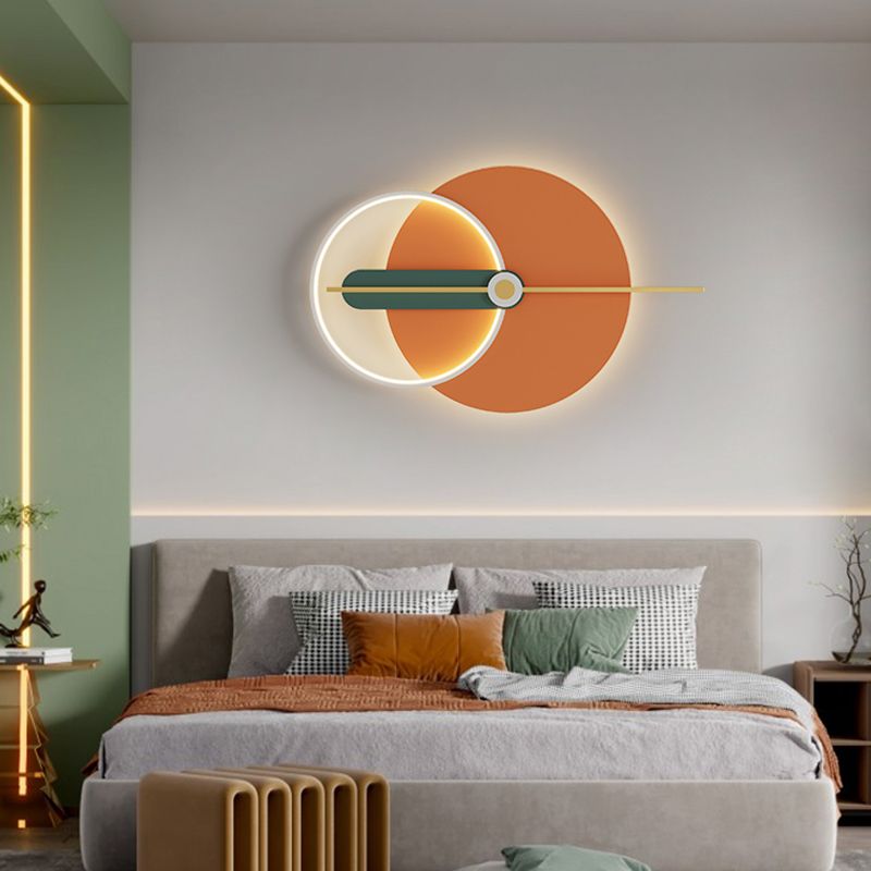 Geometry Shape Metal Wall Lights Modern Style 2 Light Wall Sconce Lights
