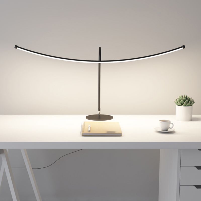 1 Light Linear Table Lighting Modern Style Metal Table Lighting for Bedroom