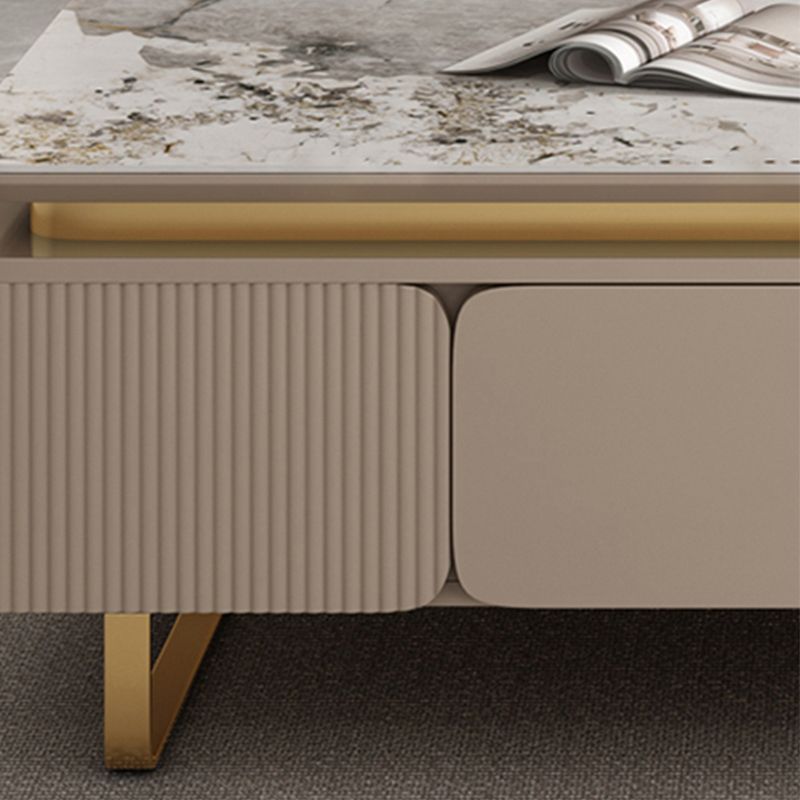 27" Wide Glam Cocktail Table Rectangle Coffee Table with Drawer