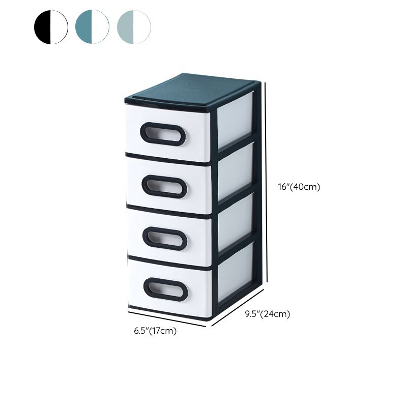 Contrast Color File Cabinet Plastic Contemporary Vertical Filing Cabinet