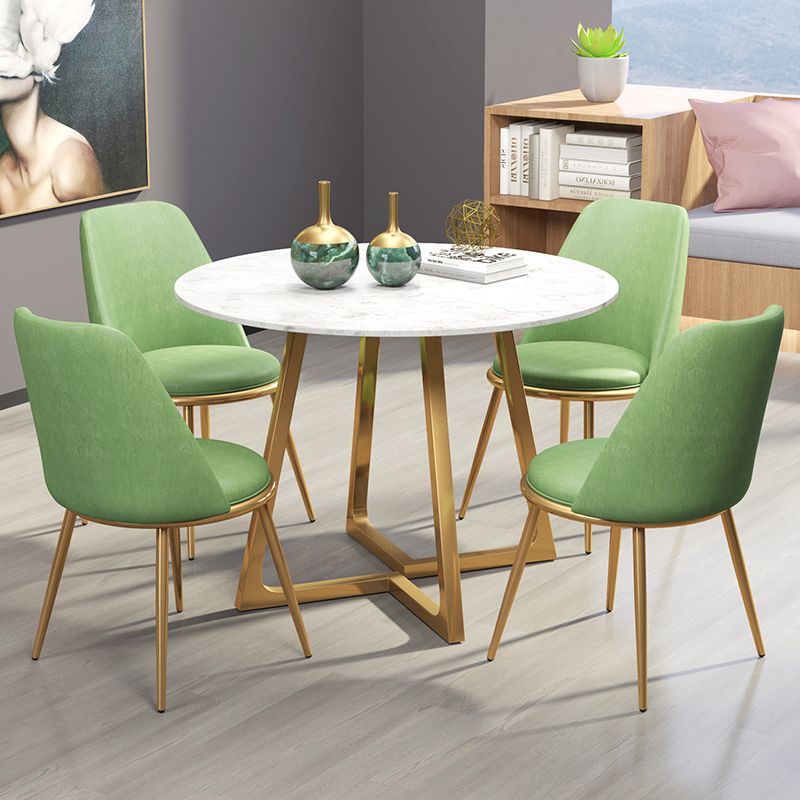 Scandinavian Style Fixed Dining¬†Room¬†Table¬†Set with 4 Legs Base Dining Furniture