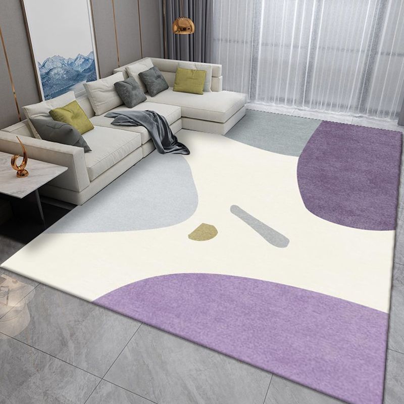 Green Color Piece Rug Polyester Indoor Rug Tear Resistant Rug for Living Room