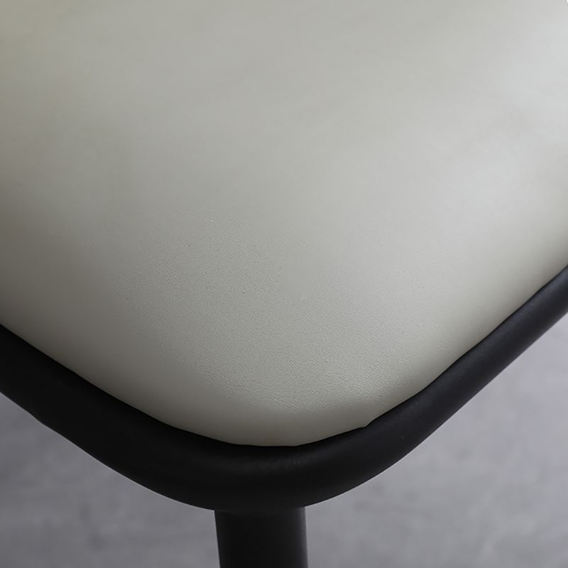 Sillas de comedor con respaldo sólido y brazo de diseño industrial, sillas de comedor de cuero para cocina