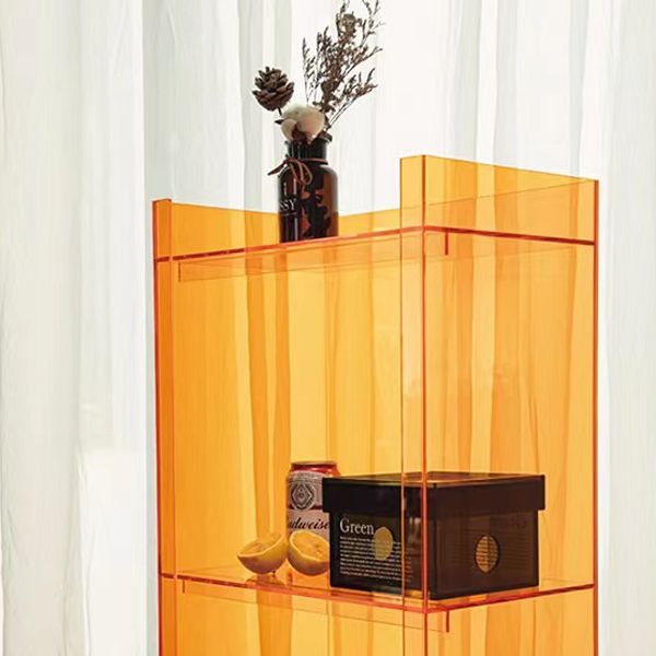 Acryl -Bücherregal Skandinavischer Stil geschlossen Back Bookshelf für Büro und Zuhause