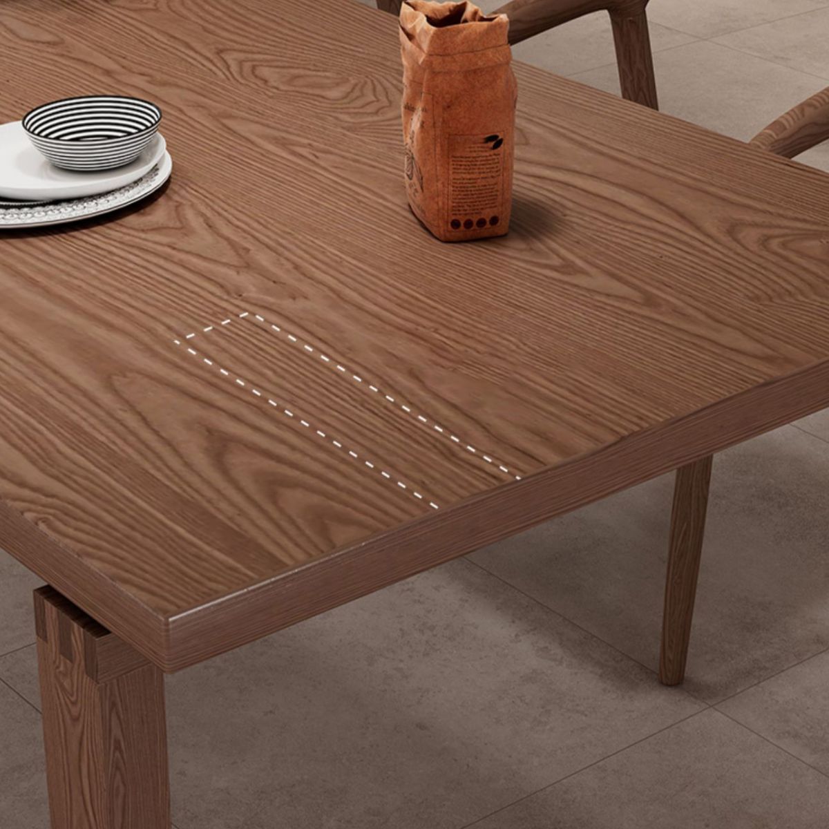 Modern Rectangle Wood Dining Table 1/2/4/5 Pieces Dining Set for Kitchen