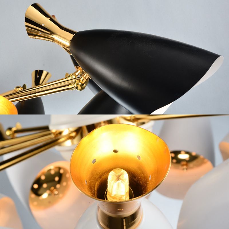 Gearceerde metalen kroonluchter verlichting hedendaagse stijl hanglamp lampje voor woonkamer