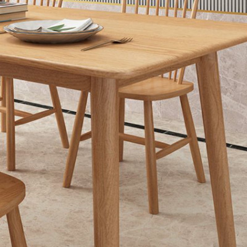 Luxury  Rectangle Dining Table Solid Wood Dining Table with 4 Legs