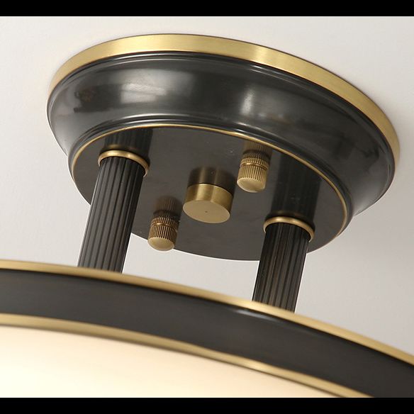 Klassische Schüsselform Semi Flush Lampglas LED Deckenleuchte für Wohnzimmer