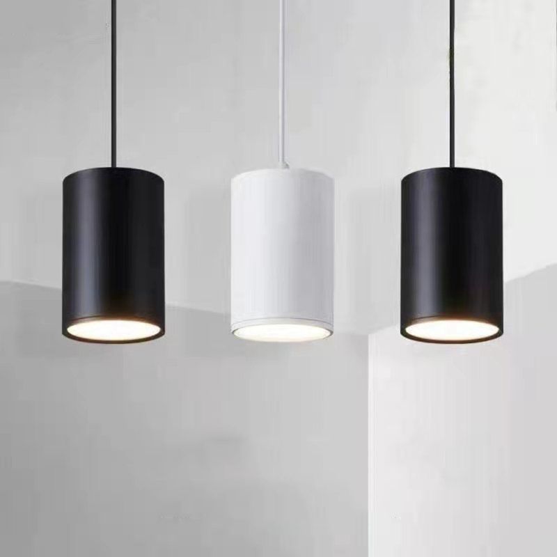 Lampada a pendente del corridoio Lampada del soffitto a LED Nordico con tonalità metallica cilindrica