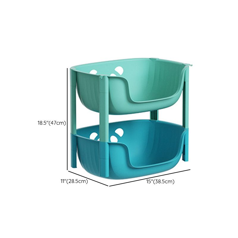 Contemporary Plastic Bookcase Standard Open Back Bookshelf with Shelves