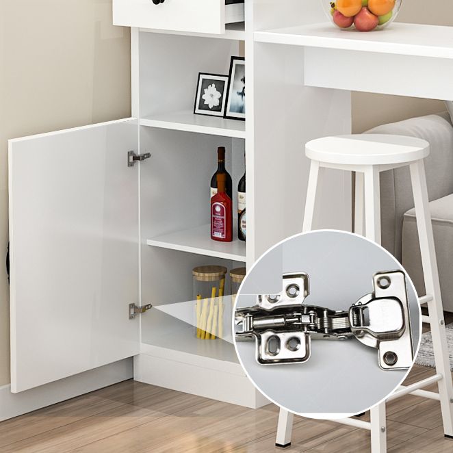 Modern Rectangle Wood Counter Table 3 Pieces Bar Table Set for Living Room