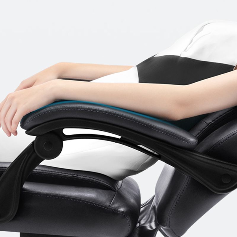 Modern Office Chair Padded Arms No Distressing Leather Ergonomic Chair with Wheels