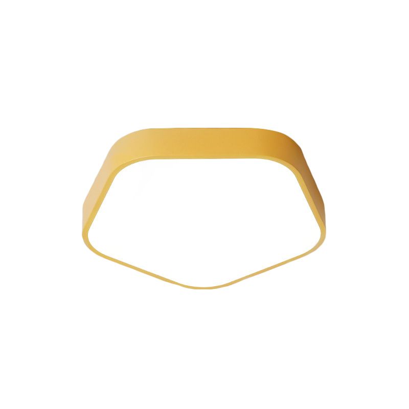 Pentagone Slim Panel Flush Mount Light Simple Simple Acrylique Plafond Light pour la salle d'étude