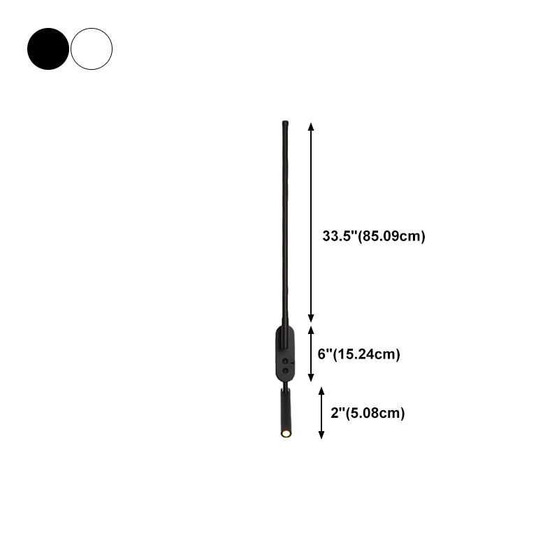 Stile moderno a forma lineare murale sconce metallo 1 luce da parete per camera da letto