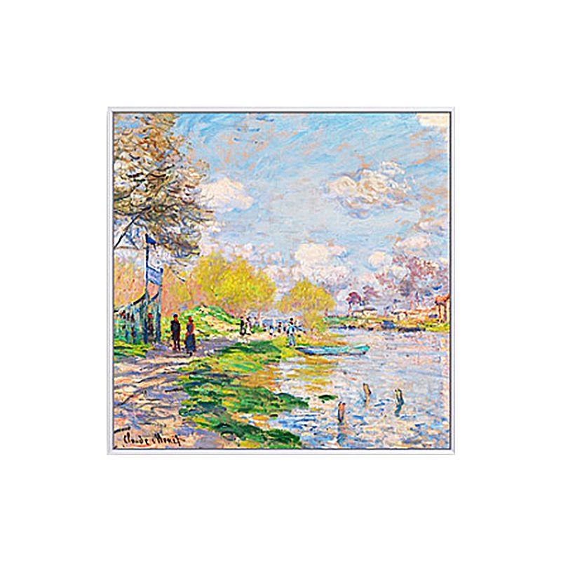 Impressionism Monet Canvas Art Yellow Scenery Oil Painting Wall Decor for Bedroom