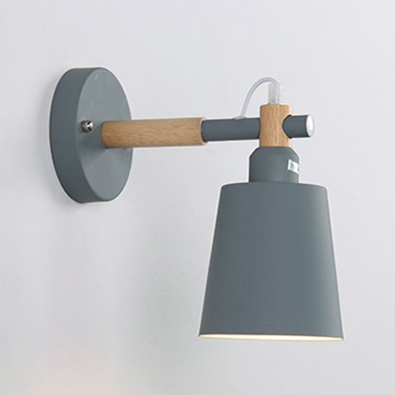 Nordischer Metallwand Wall hell bunte 1 leichte Wandleuchten mit Holz für Schlafzimmer
