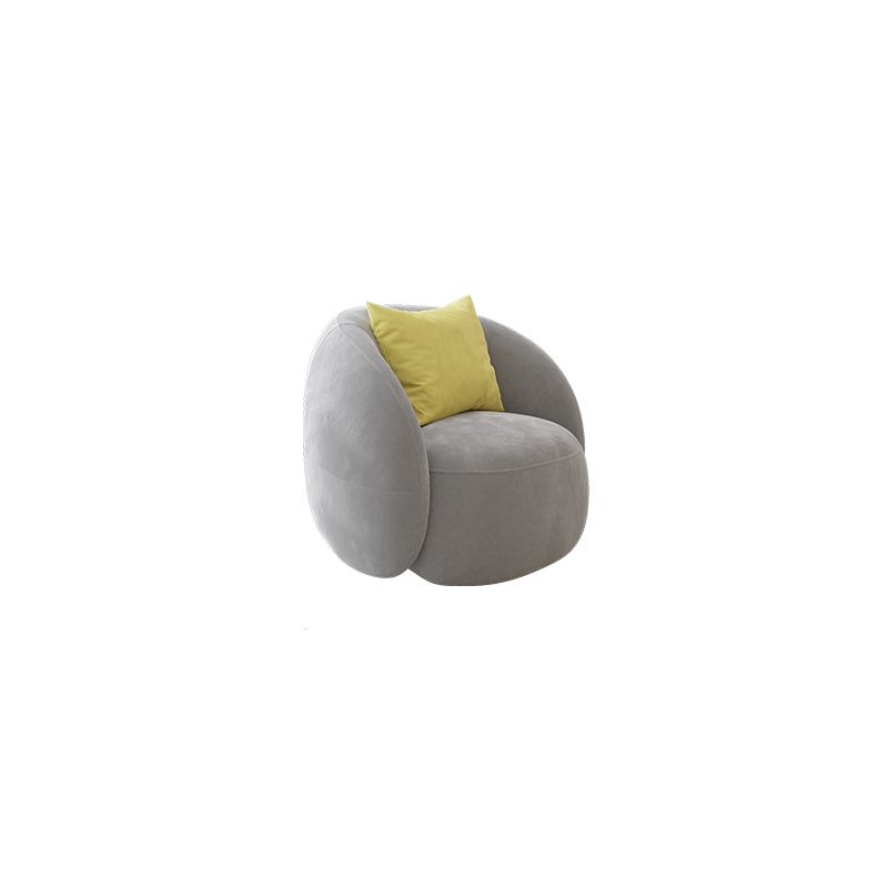 Modern Style Sofa Bed Even Back Armrest No Cushion Back Grey Sofa