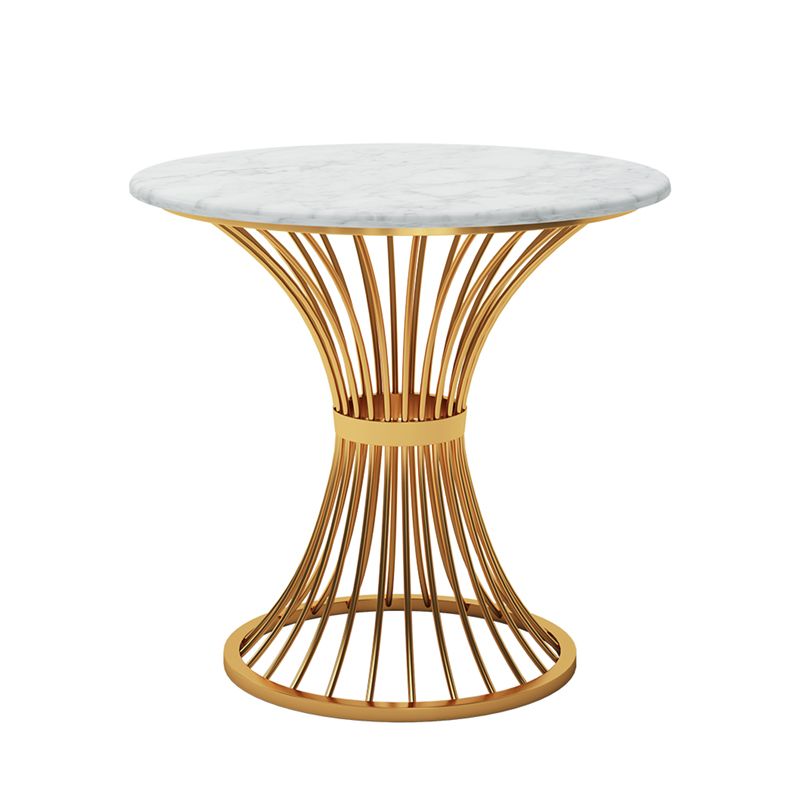 Glam Sintered Stone Dining Set Round 1/2/3/4/5 Pieces Dining Set for Home Use