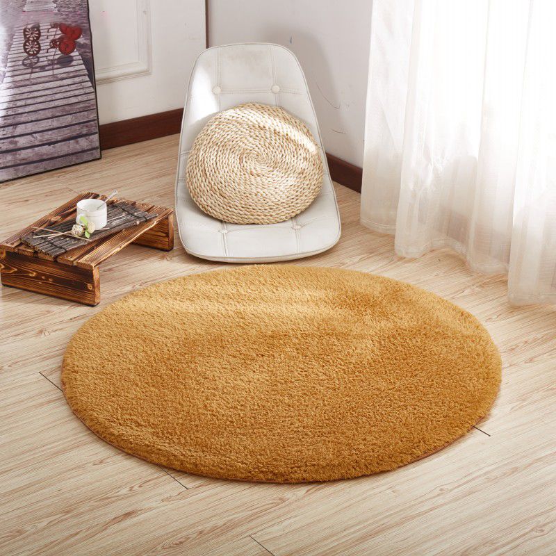 Purple Simple Rug Blending Pure Color Rug Non-Slip Backing Rug for Living Room