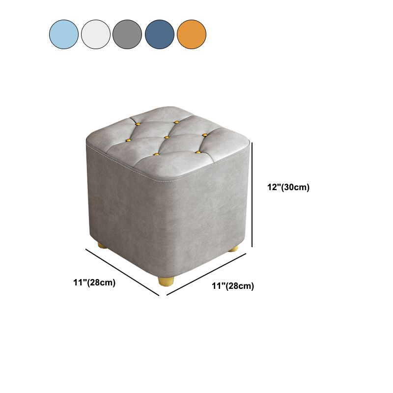 Contemporary Plain Pouf Ottoman Plain Tufted Square Water Resistant Pouf Chair