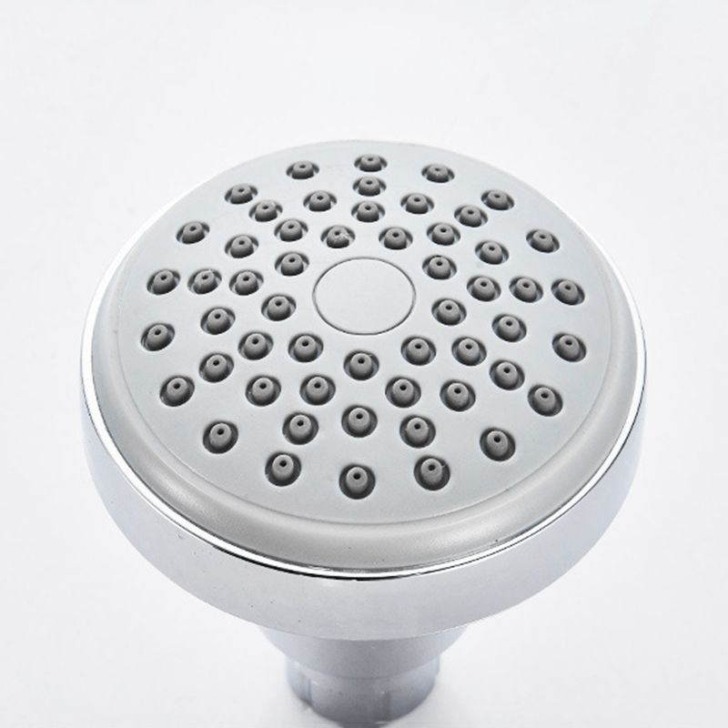 Round Stainless Steel Showerhead in Silver Wall-Mount Showerhead