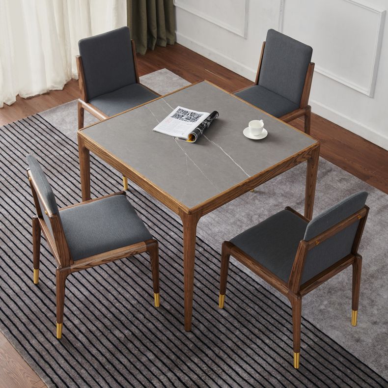 Carré 4 jambes table à manger industrielle table gris Tableau fixe de pierre fritté