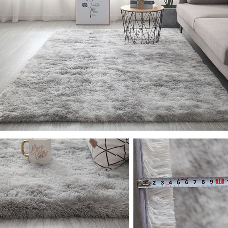 Color Mixed Home Decoration Carpet Contemporary Tie-Dye Effect Area Rug Polyester with Non-Slip Backing Rug