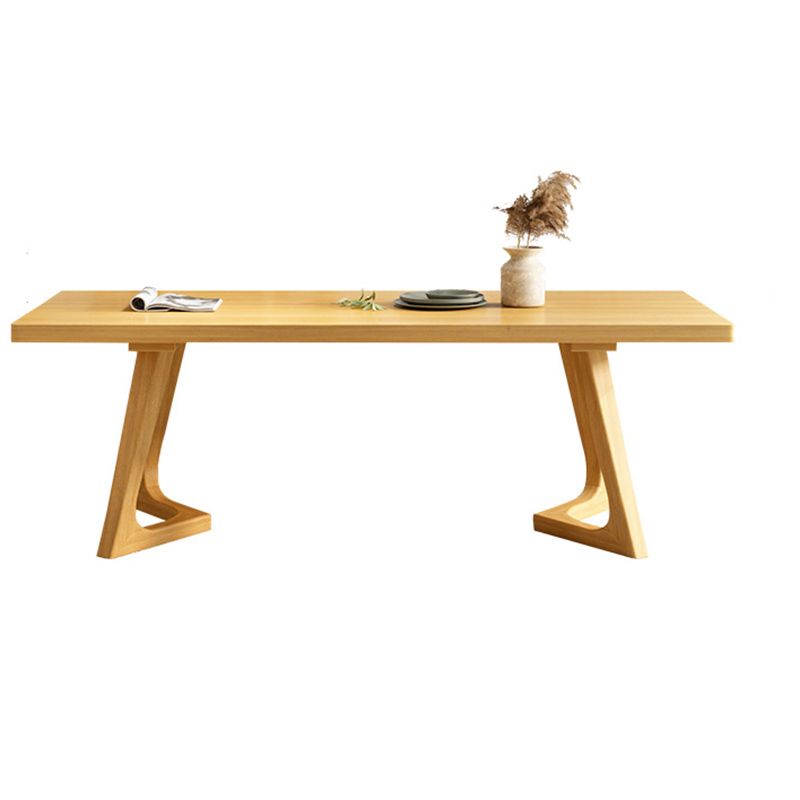 Modern Solid Wood Furniture 1/2/5/7 Pcs Standard Height Dining Room Table Set in Natural