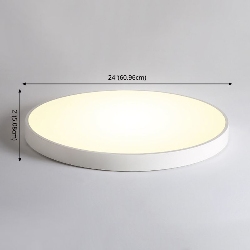 Modern Style Flush Ceiling Lights Macaron Metal LED Light for Living Room