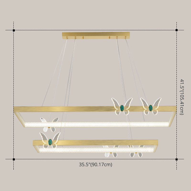 Modern Tiered Pendant Lighting Fixtures Metal Chandelier Lighting