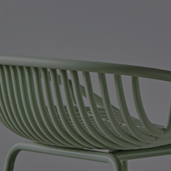 Modern Dessert Shop Low Back Stool Matte Finish Iron Bar Stool