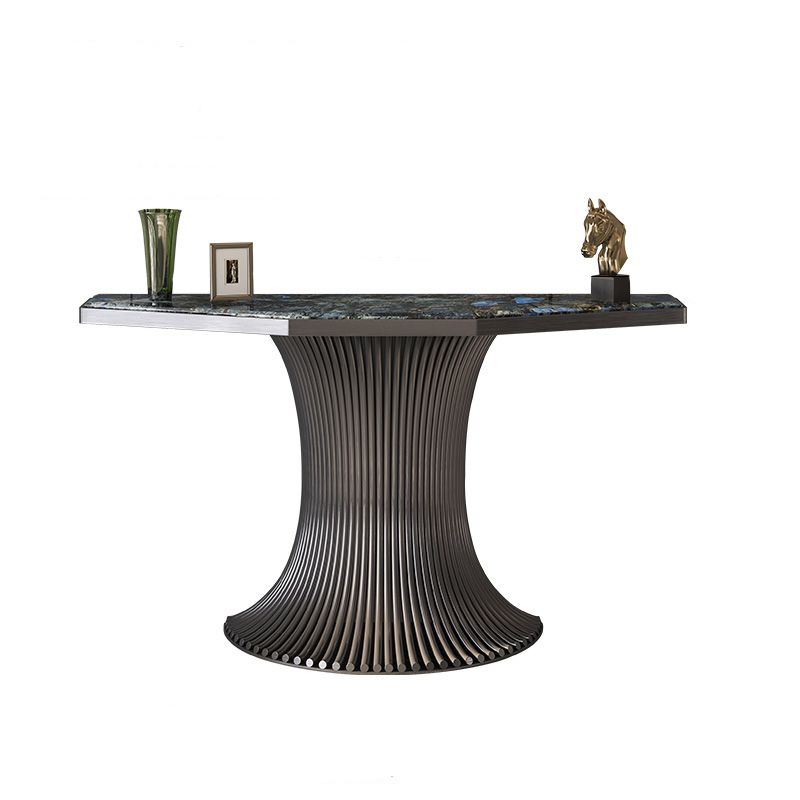 Glam Free Form Accent Table with Stainless Steel Bracket for Hall